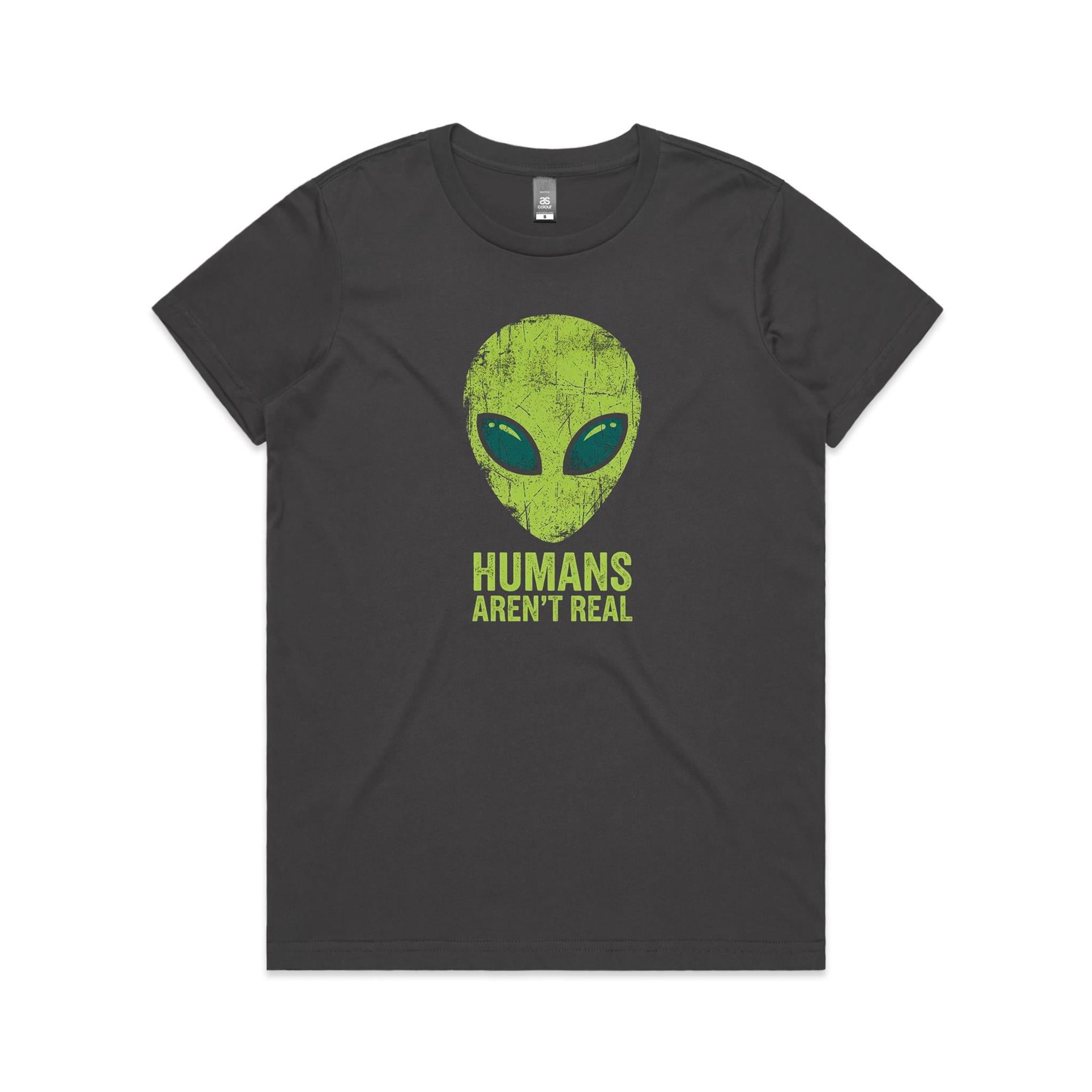 Alien, Humans Aren't Real Women's AS Colour T-shirt