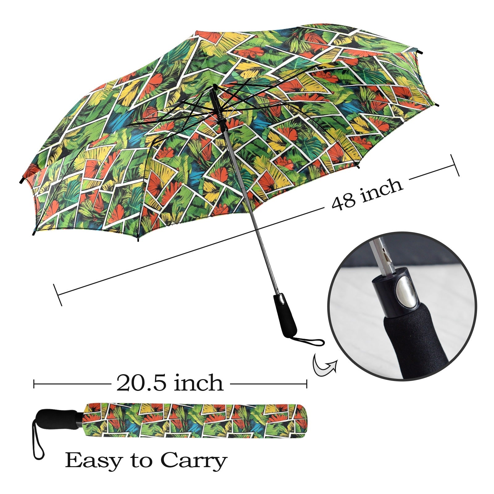Tropical Comic Book Style Umbrella