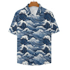 Japanese Waves Women's Collared Pocketless Short Sleeve Shirt