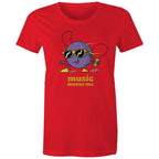 Music Moves Me - Womens T-shirt Red Womens T-shirt Music Printed In Australia