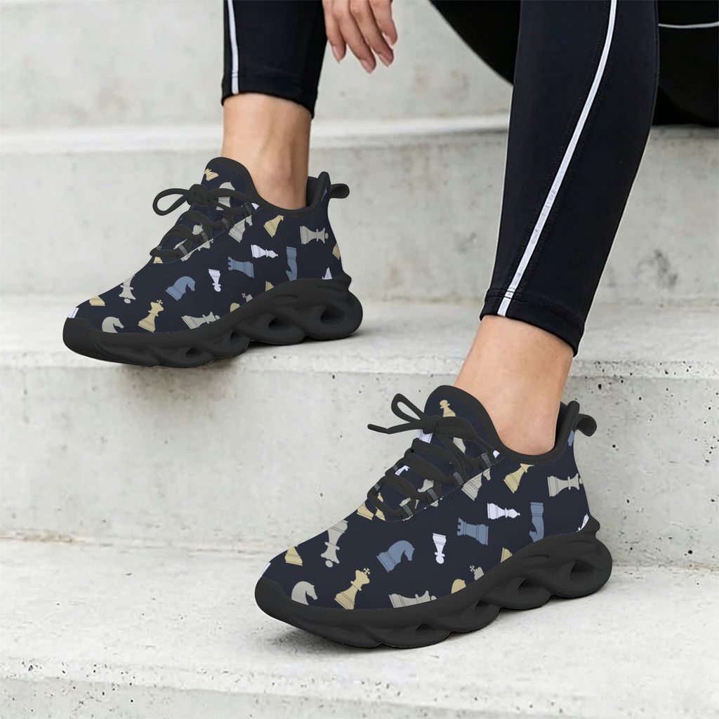 Chess Pattern Women's Twisted Sole Sneakers