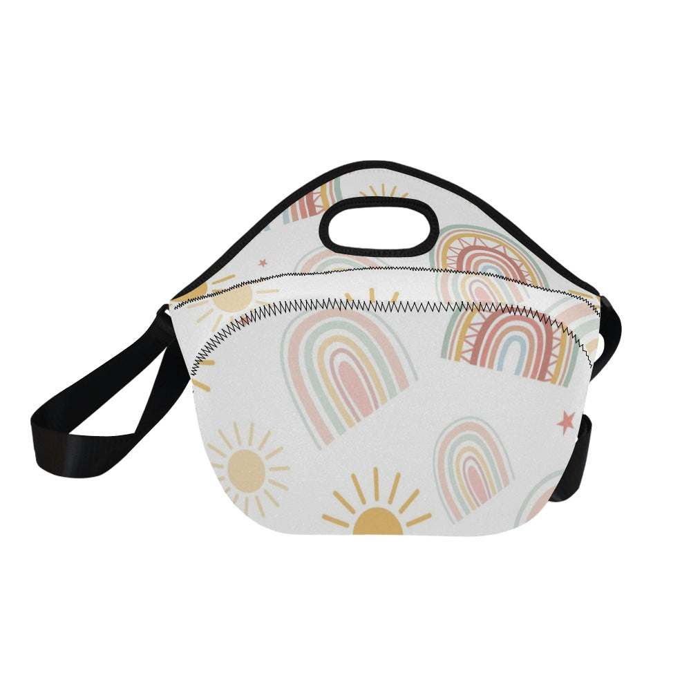 Pastel Rainbows - Neoprene Lunch Bag Neoprene Lunch Bag Printed Offshore