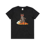 Cat Surfing On Pizza Kid's AS Colour T-shirt