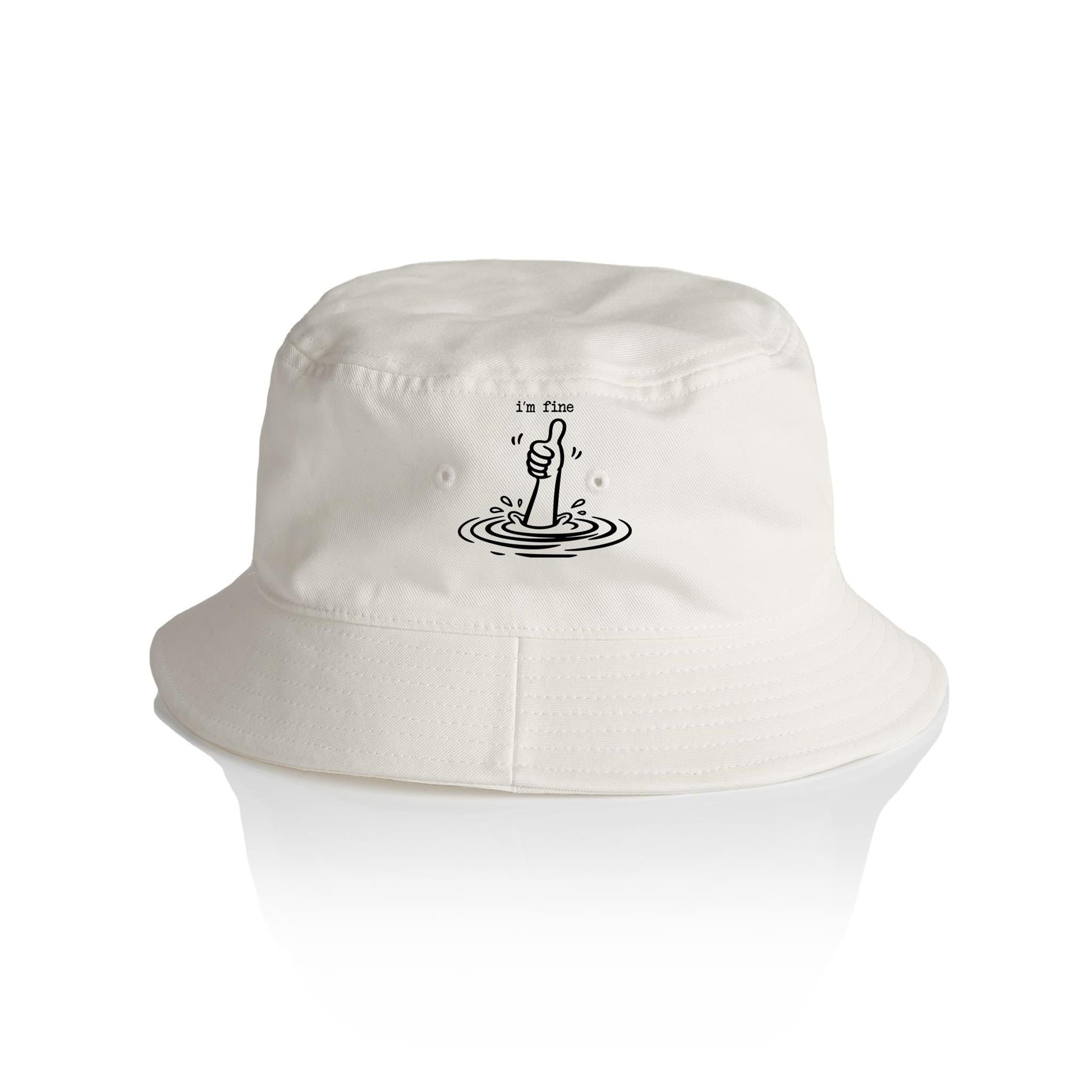 I'm Fine Drowning Thumbs Up AS Colour Bucket Hat