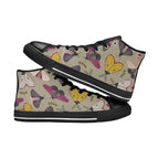 Pretty Moths Men's High Top Canvas Shoes Men's Classic High Top Canvas Shoes animal Printed Offshore