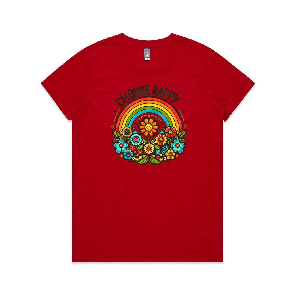 Choose Happy - Womens T-shirt