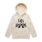 The Cats, Fab Four Crossing The Road - Kids Hoodie Ecru Kids Hoodie animal Music Printed In Australia