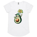 Avocado, I Don't Give A Guac - Womens Scoop Neck T-Shirt White Womens Scoop Neck T-shirt Food Printed In Australia