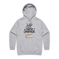 Just One More Chapter, Books Women's AS Colour Hoodie Grey Marle Womens Hoodie Printed In Australia Reading