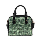Stripy Leaves Shoulder Handbag