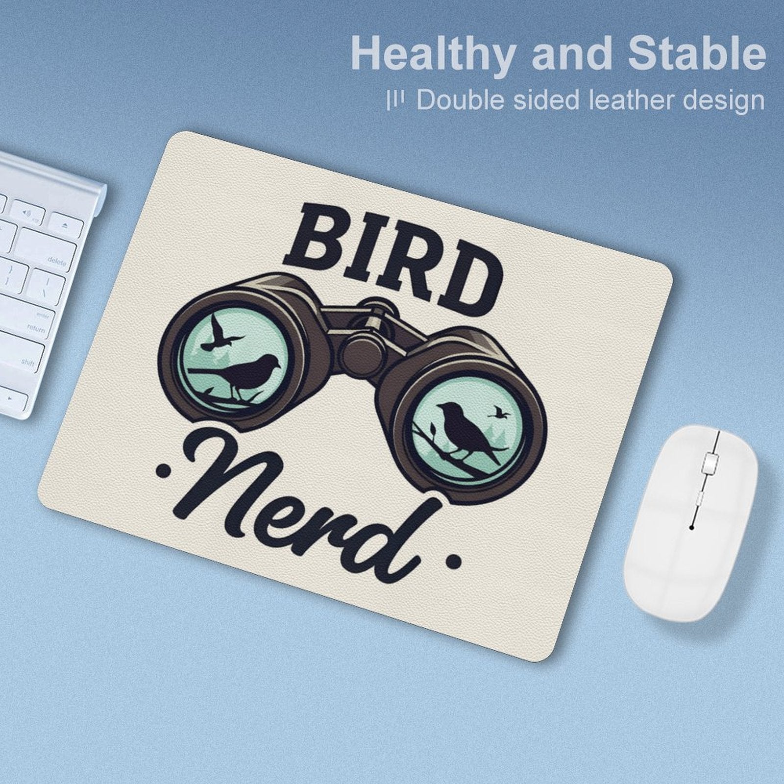 Bird Nerd Leather Mouse Pad Leather Mouse Pad animal Birds Printed Offshore