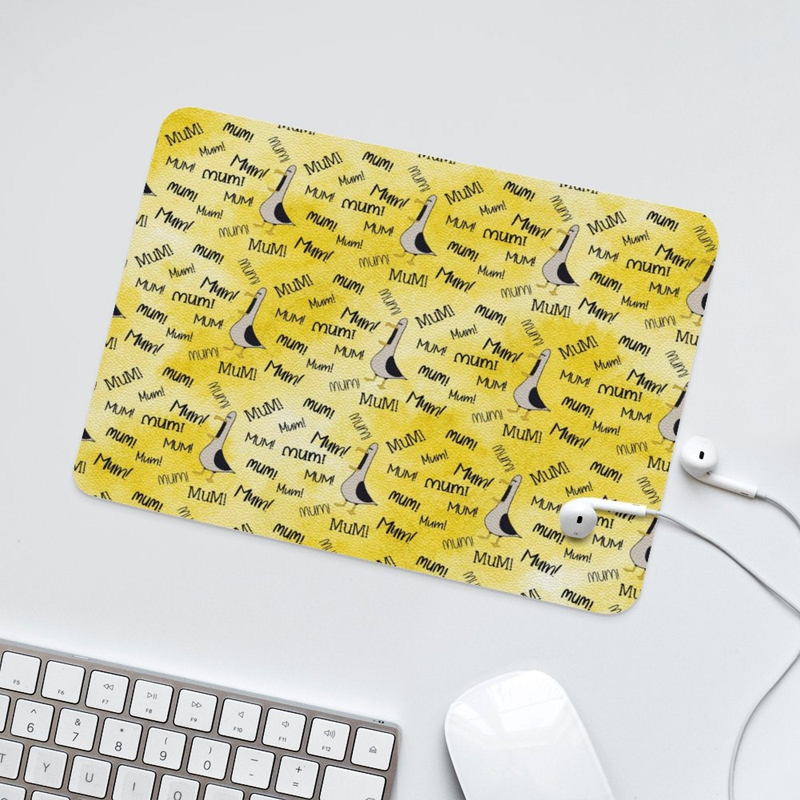 Mum Seagull - Leather Mouse Pad Leather Mouse Pad animal Mum Printed Offshore