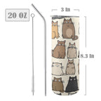 Lots Of Cats - 20oz Tall Skinny Tumbler with Lid and Straw