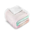 Pastel Stripes Double-Layer Fleece Blanket 51"x59" One Size Double-Layer Throw Blanket Printed Offshore