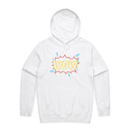 Wow, Comic Book - Mens Hoodie White Mens Hoodie comic Printed In Australia