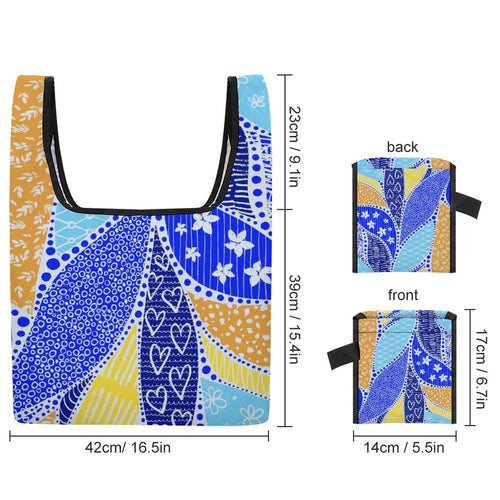 Blue Swirl - Collapsible Shopping Bag