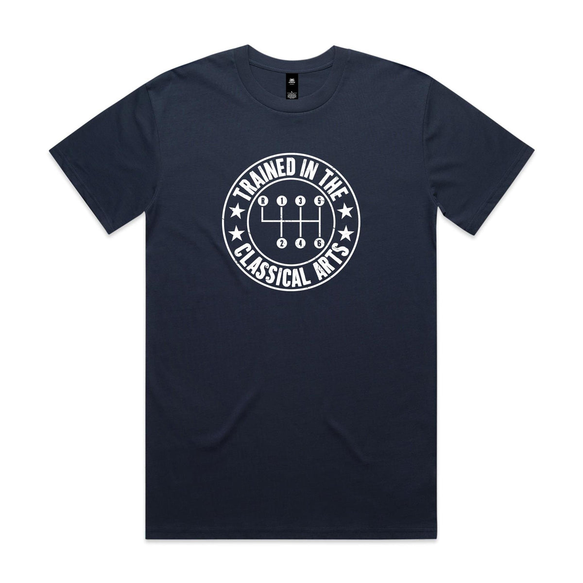Manual Car Gears Men's AS Colour T-shirt Midnight Blue Mens T-shirt Printed In Australia