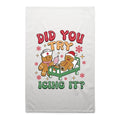 Gingerbread, Did You Try Icing It - AS Colour Tea Towel White One Size Christmas Tea Towel Christmas Printed In Australia