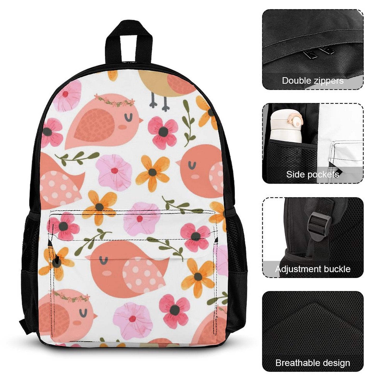 Pretty Bird - Three Piece Backpack Set
