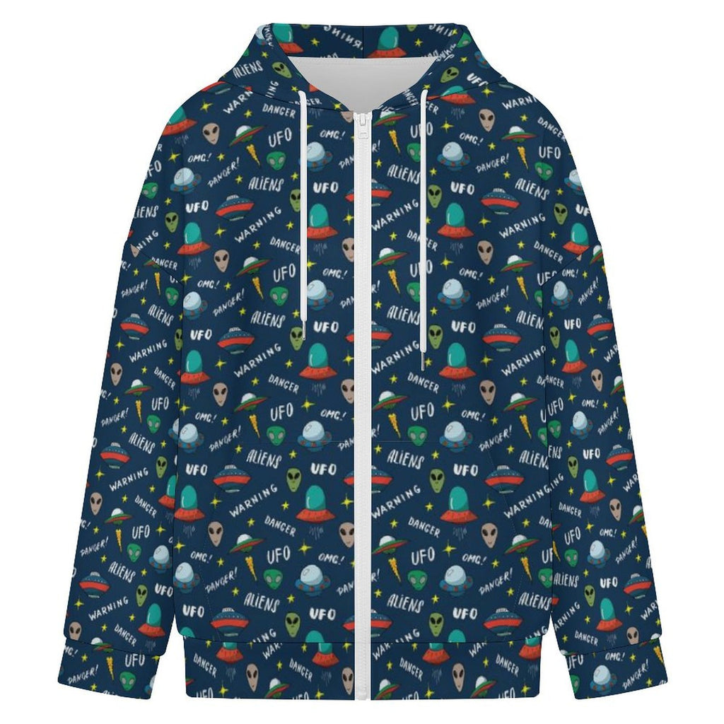 UFO's And Aliens Women's Full-Zip Hoodie