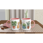 Plant Lover 11oz Ceramic Mug Ceramic Pink 11 oz Mug Globally Fulfilled Plants