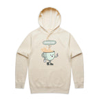 Coffee Time - Mens Hoodie Ecru Mens Hoodie Coffee Printed In Australia