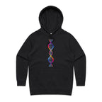 DNA - Womens Hoodie Black Womens Hoodie Printed In Australia Science