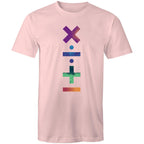 Math Symbols - Mens T-Shirt Pink Mens T-shirt Maths Printed In Australia