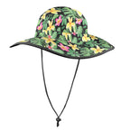 Frangipani Wide Brim Bucket Hat Wide Brim Bucket Hat Plants Printed Offshore