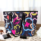 Floral In The Abstract PU Leather Tote Bag Large Leather Tote Bag-Large Printed Offshore