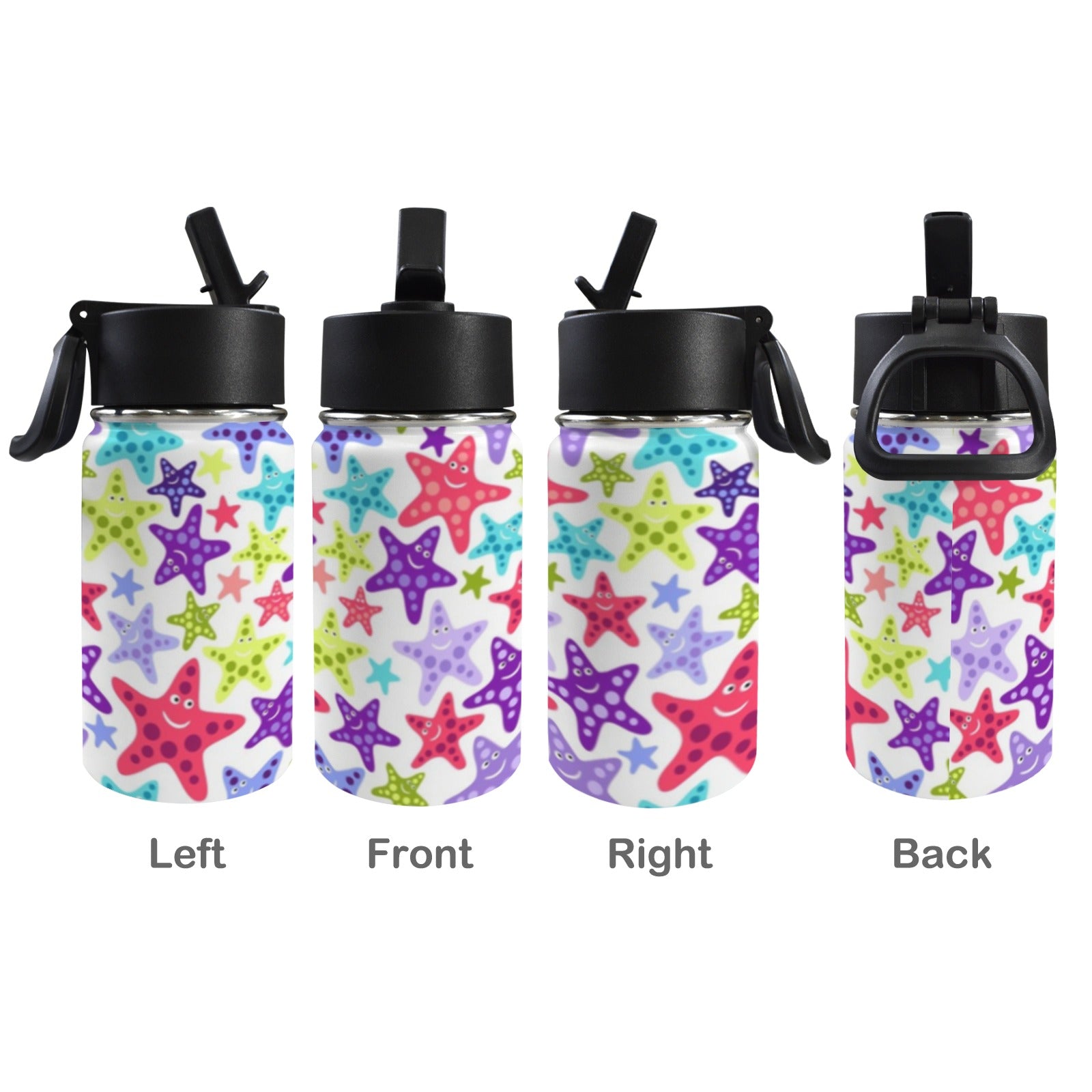 Starfish 12oz Kids Water Bottle with Straw Lid