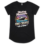 Making Memories, One Cruise At A Time Womens Cruise Scoop Neck T-Shirt Black Womens Cruise Scoop Neck T-shirt Cruise Printed In Australia
