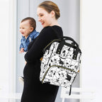 Black And White Dogs - Multi-Function Backpack, Nappy / Diaper Bag