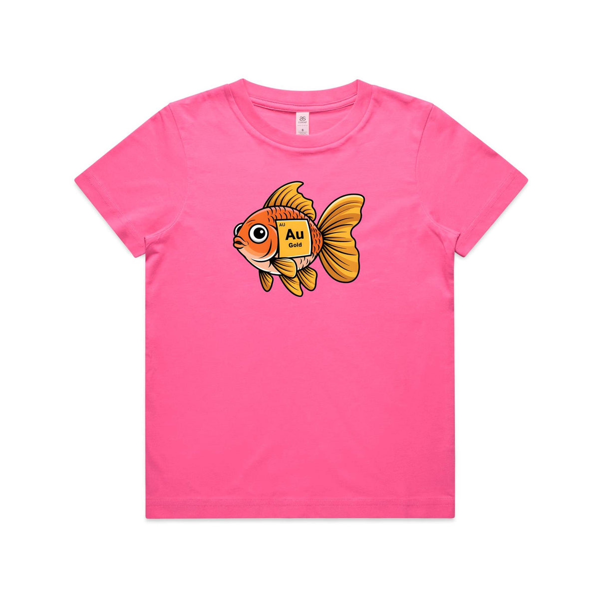 Gold Fish Periodic Table Element Kids AS Colour T-shirt