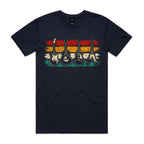 Vintage Guitar Stripes Men's AS Colour T-shirt Navy Mens T-shirt Music Printed In Australia