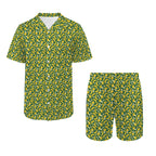 Happy Bananas Men's Hawaiian Shirt & Shorts Set Men's Hawaiian Shirt & Shorts Set Food Printed Offshore