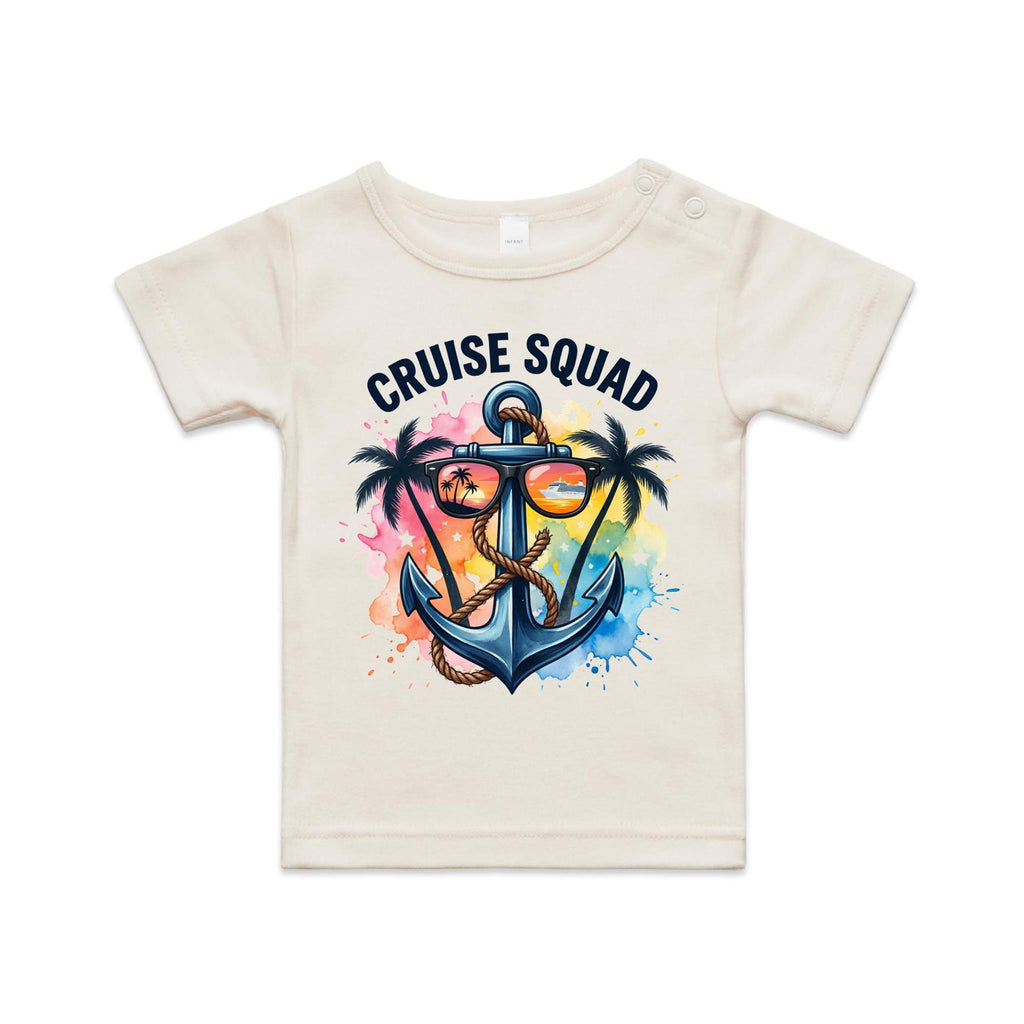 Cruise Squad, Anchor Baby Cruise T-shirt Natural Baby Cruise T-shirt Cruise Printed In Australia