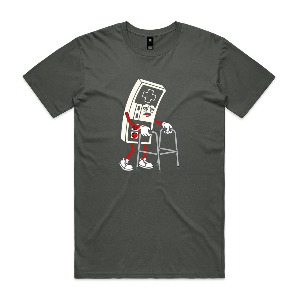 Retro Gamer Men's AS Colour T-shirt Charcoal Mens T-shirt Games Printed In Australia