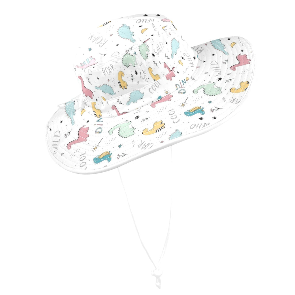 Quirky Dinosaurs Wide Brim Bucket Hat Wide Brim Bucket Hat animal Printed Offshore