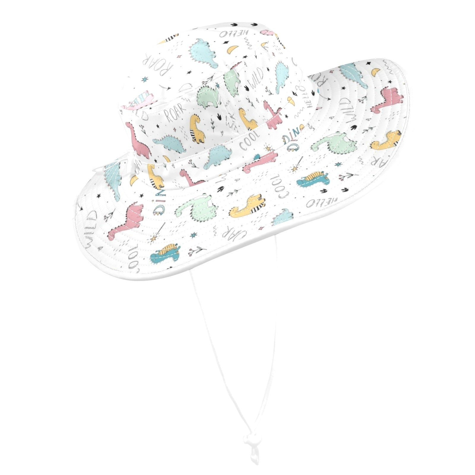 Quirky Dinosaurs Wide Brim Bucket Hat Wide Brim Bucket Hat animal Printed Offshore