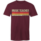 Music Teacher, Limited Edition - Mens T-Shirt Burgundy Mens T-shirt Music Printed In Australia Teacher
