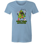Christmas Feast Mode Activated - Womens T-shirt Carolina Blue Womens Christmas T-shirt Christmas Printed In Australia