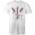 Let's Rock, Guitar Men's AS Colour T-Shirt White Mens T-shirt Music Printed In Australia