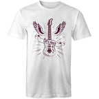 Let's Rock, Guitar - Mens T-Shirt White Mens T-shirt Music Printed In Australia
