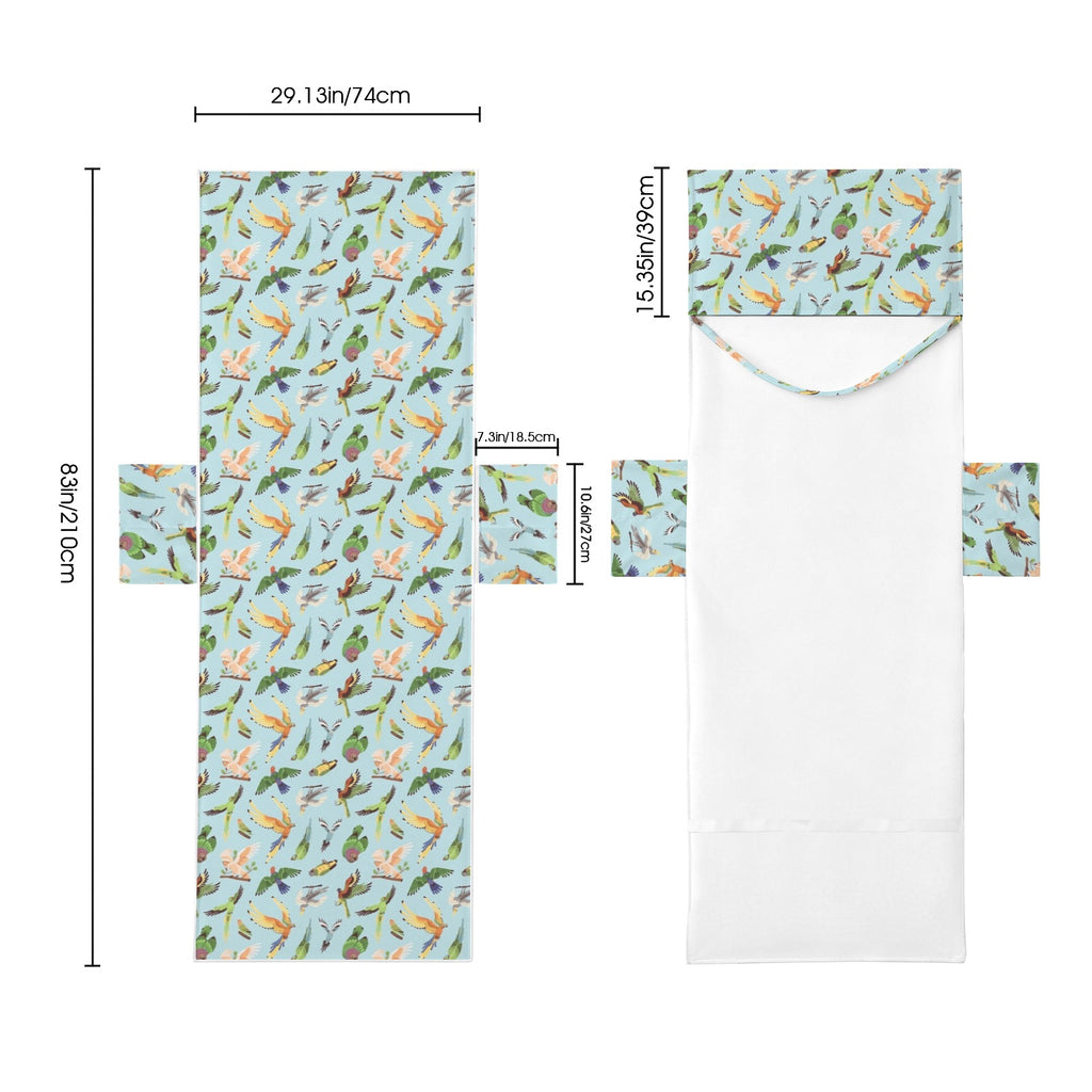 Parrots Beach Chair Towel Cover with Side Pockets