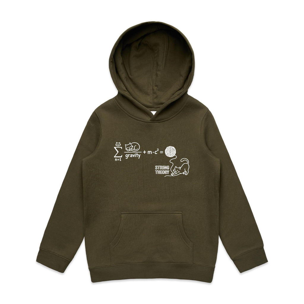 Cat String Theory Physics Kids AS Colour Hoodie