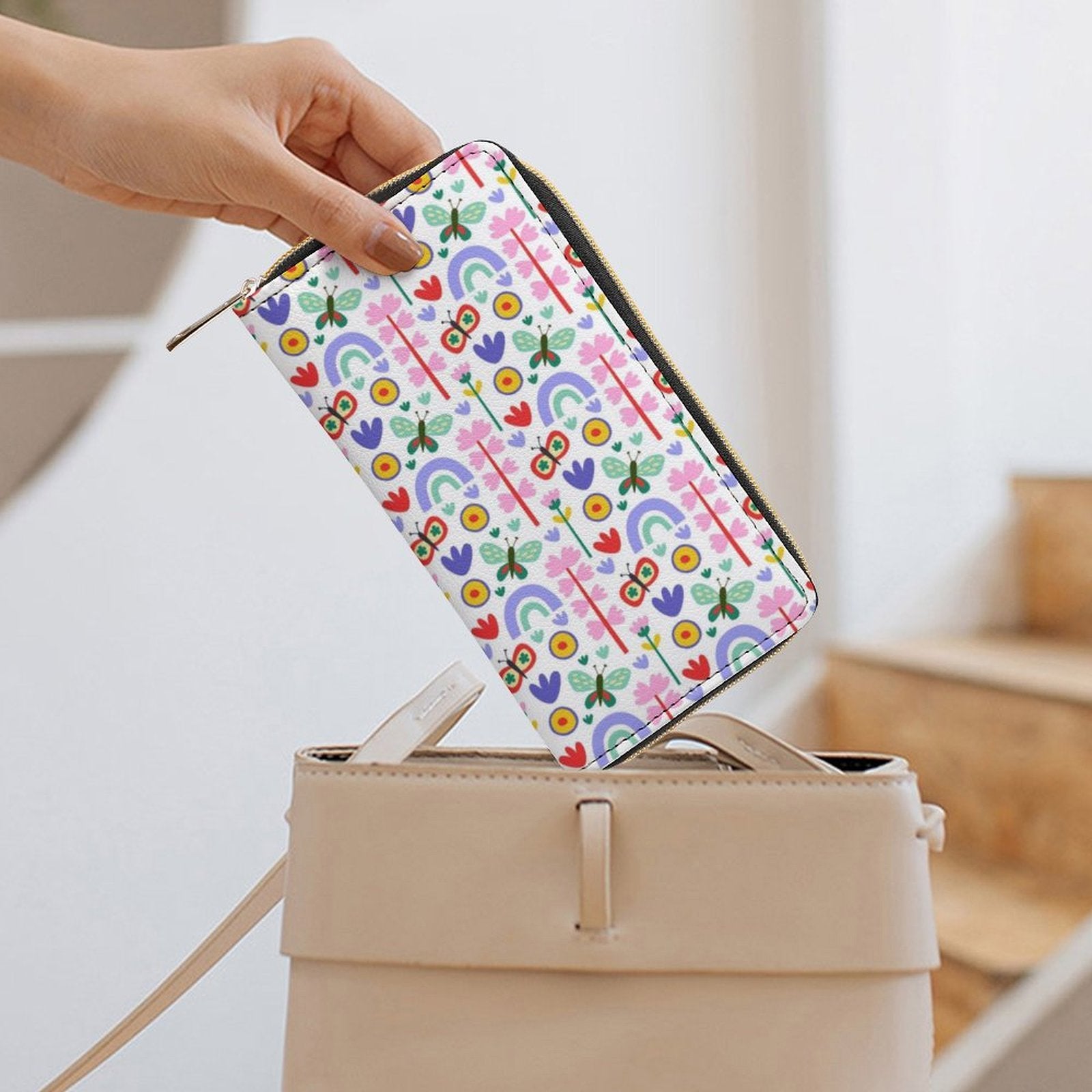 Rainbows And Butterflies - PU Leather Wallet