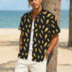 Lightning Bolts Men's Crinkle Hawaiian Shirt