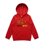 They All Matter Solid Liquid Gas Kids AS Colour Hoodie Red Kids Hoodie Printed In Australia Science