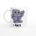I Rock - White 11oz Ceramic Mug Default Title White 11oz Mug Globally Fulfilled Music